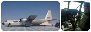 Herc on the ice runway at Goose Lake