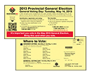 Yellow provincial where to vote cards